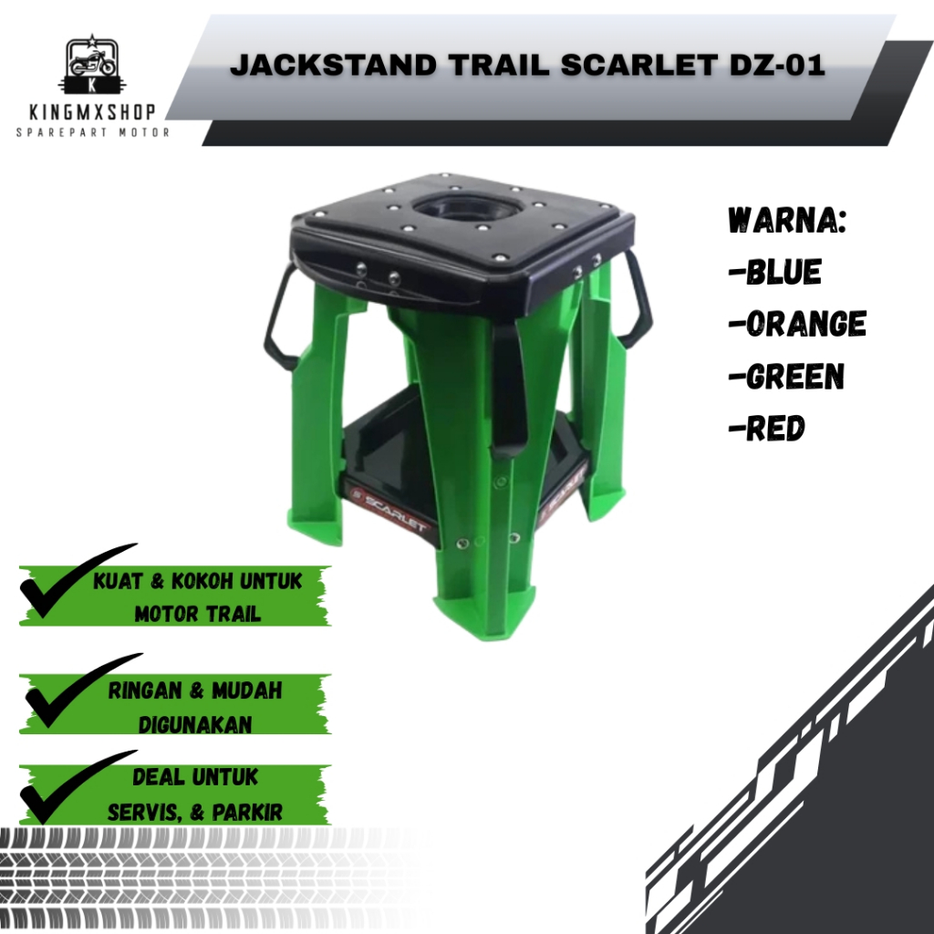 Jackstand Paddock Scarlet Racing Tengah Standar Motor Trail DZ-01