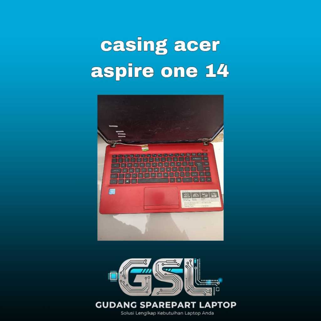 Casing Kesing Case Laptop Acer Aspire One 14 merah