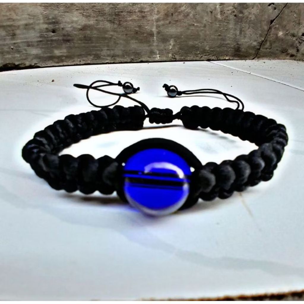 gelang macrame 1 batu blue toyal cyklop papua gaya survival terbaik