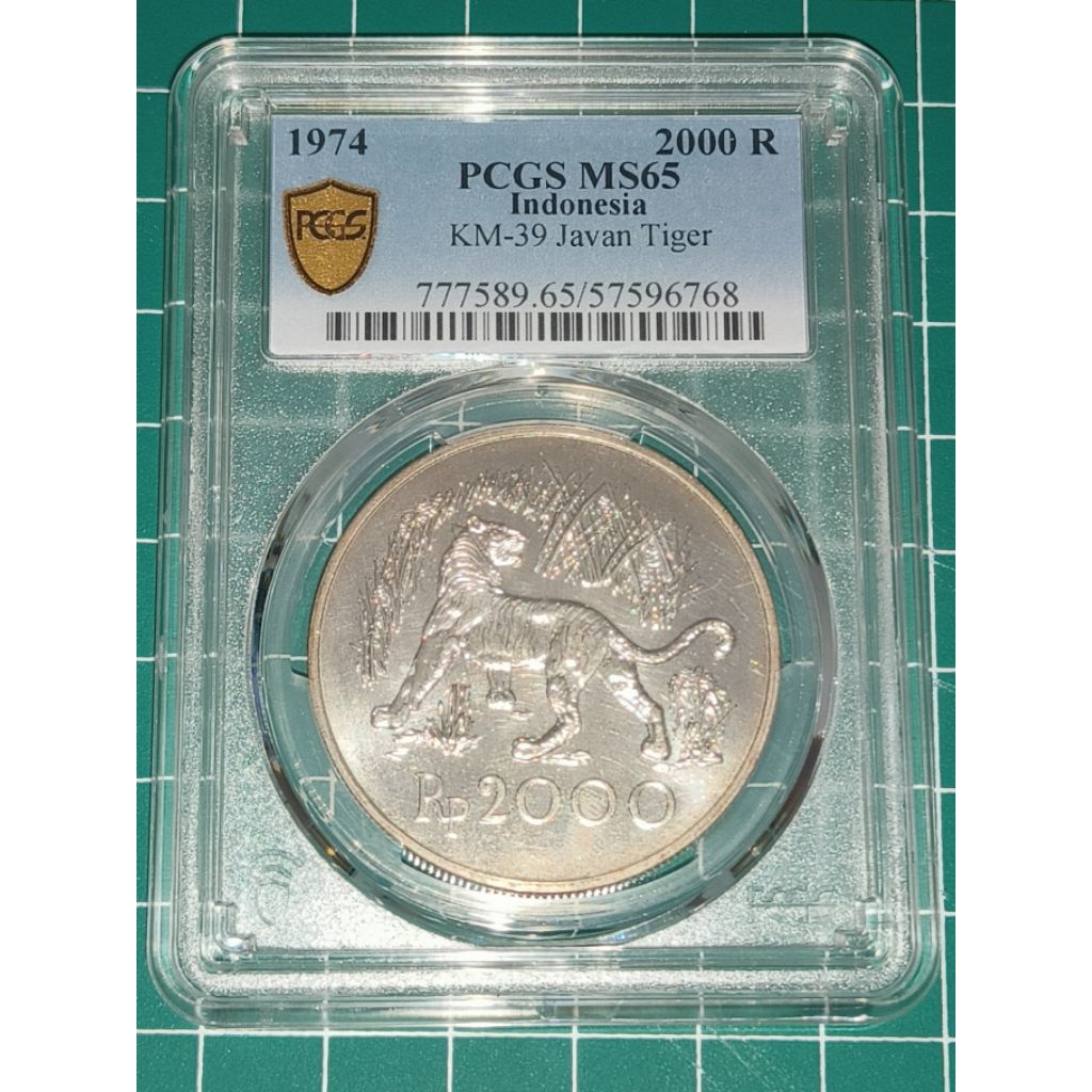 KOIN PERAK MACAN 2000 PCGS MS65 57596768