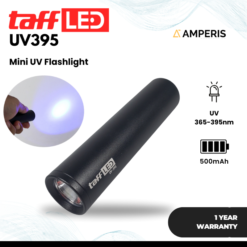 TAFFLED UV395 Senter UV Mini Alat Pendeteksi Uang Palsu USB Rechargable Type C