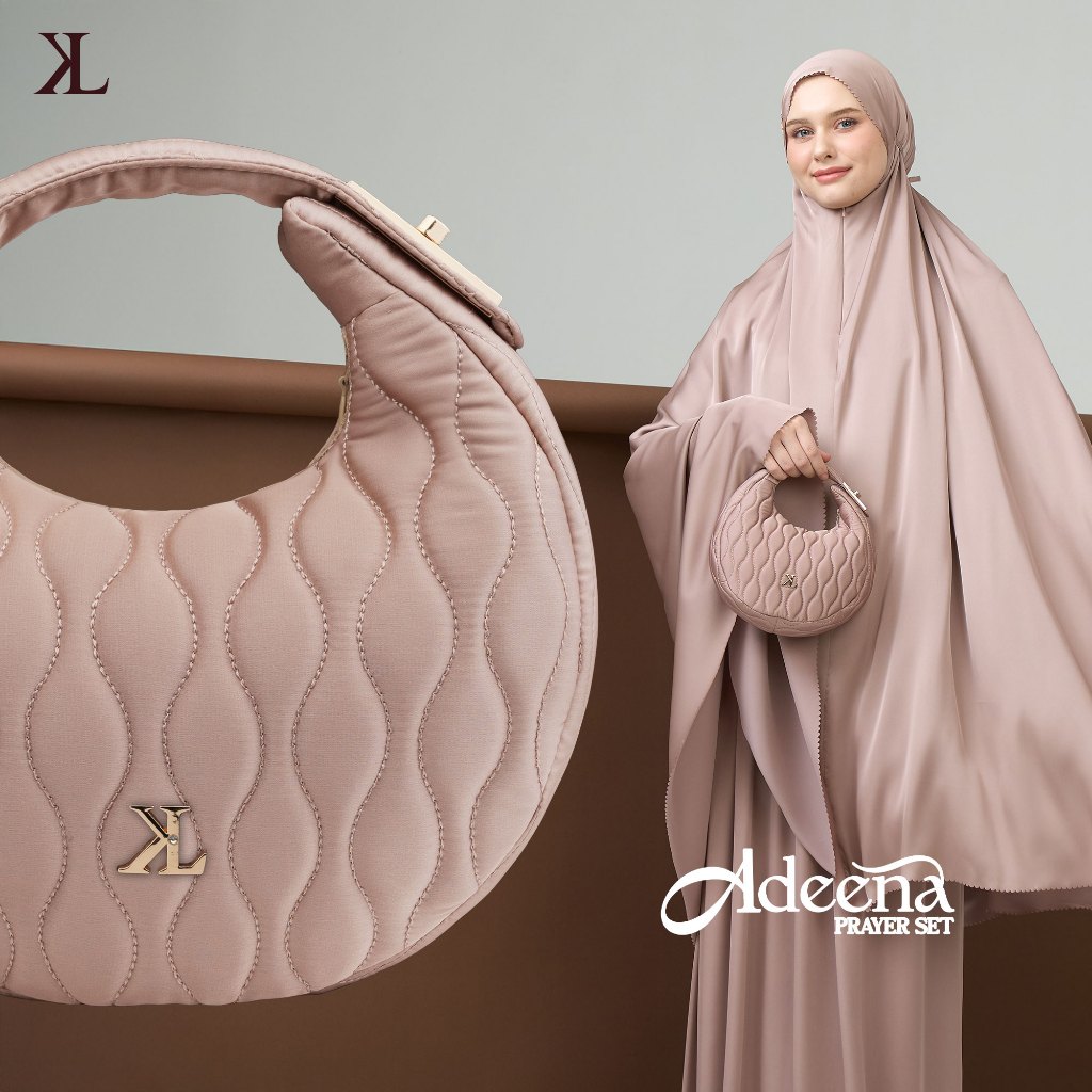 Kallia Label Adeena Prayer Set | Mukena Laser Cut | Packaging with box
