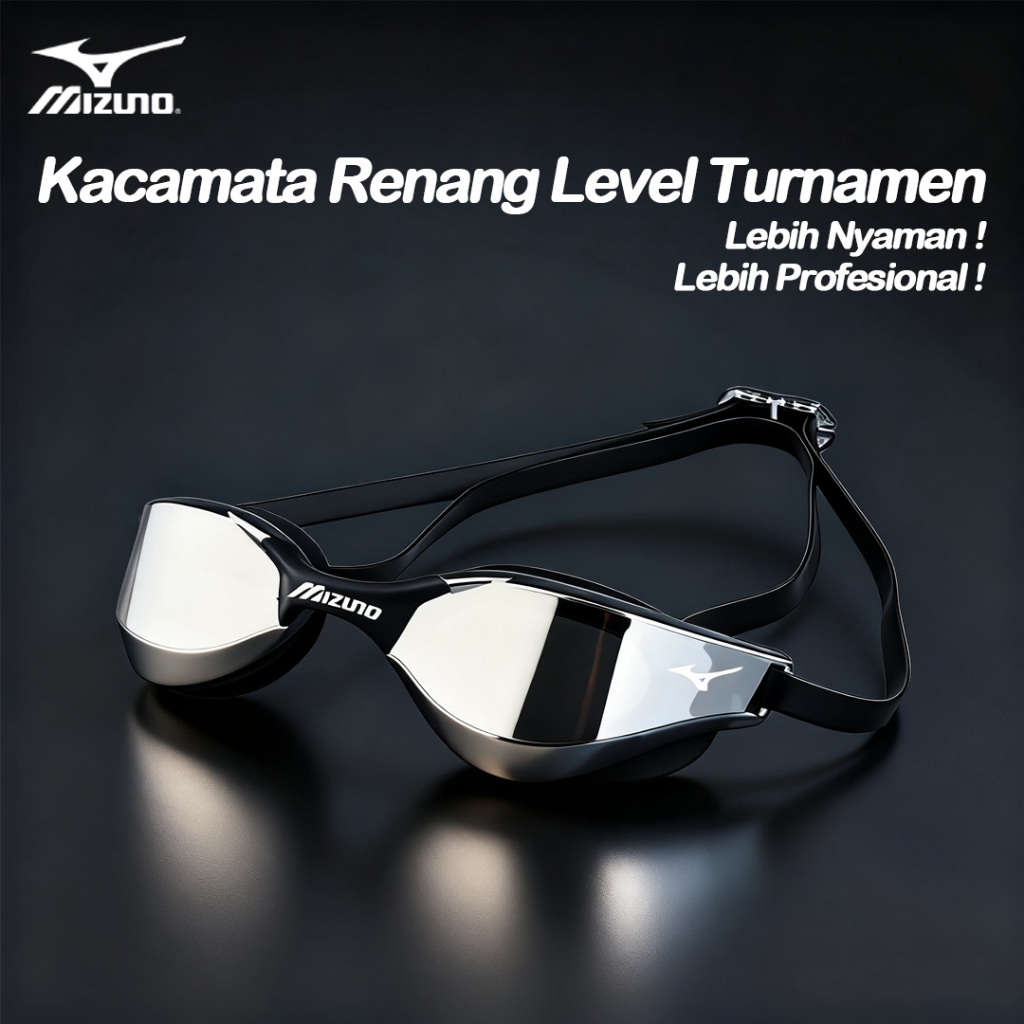 Mizuno Kacamata Renang Level Turnamen - Anti Kabut Anti Sinar Ultraviolet Tahan Air Bahan Silikon Um