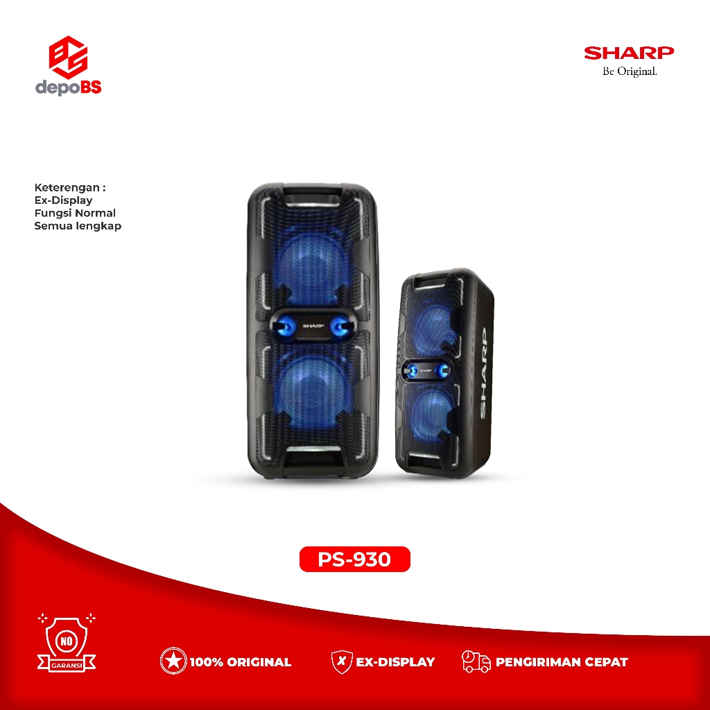 [EX-DISPLAY] Speaker PS-930 Speaker Party Digital Amplifier 80W RMS System Portable