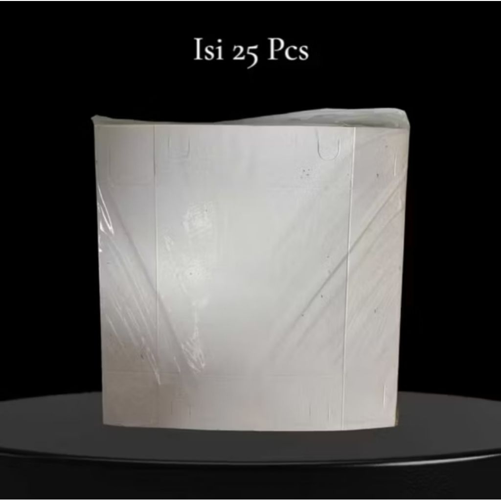 SJ. BOX KOTAK NASI POLOS PUTIH 20X20 DUS KUE TEBAL + MIKA PLASTIK