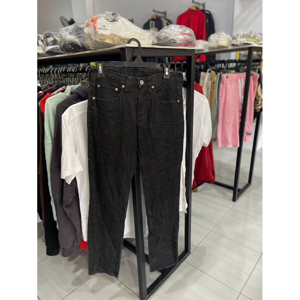 JEANS DENIM BAGGY GU UNIQLO, CELANA PANJANG JEANS UNIQLO, CELANA KERJA, CELANA CASUAL