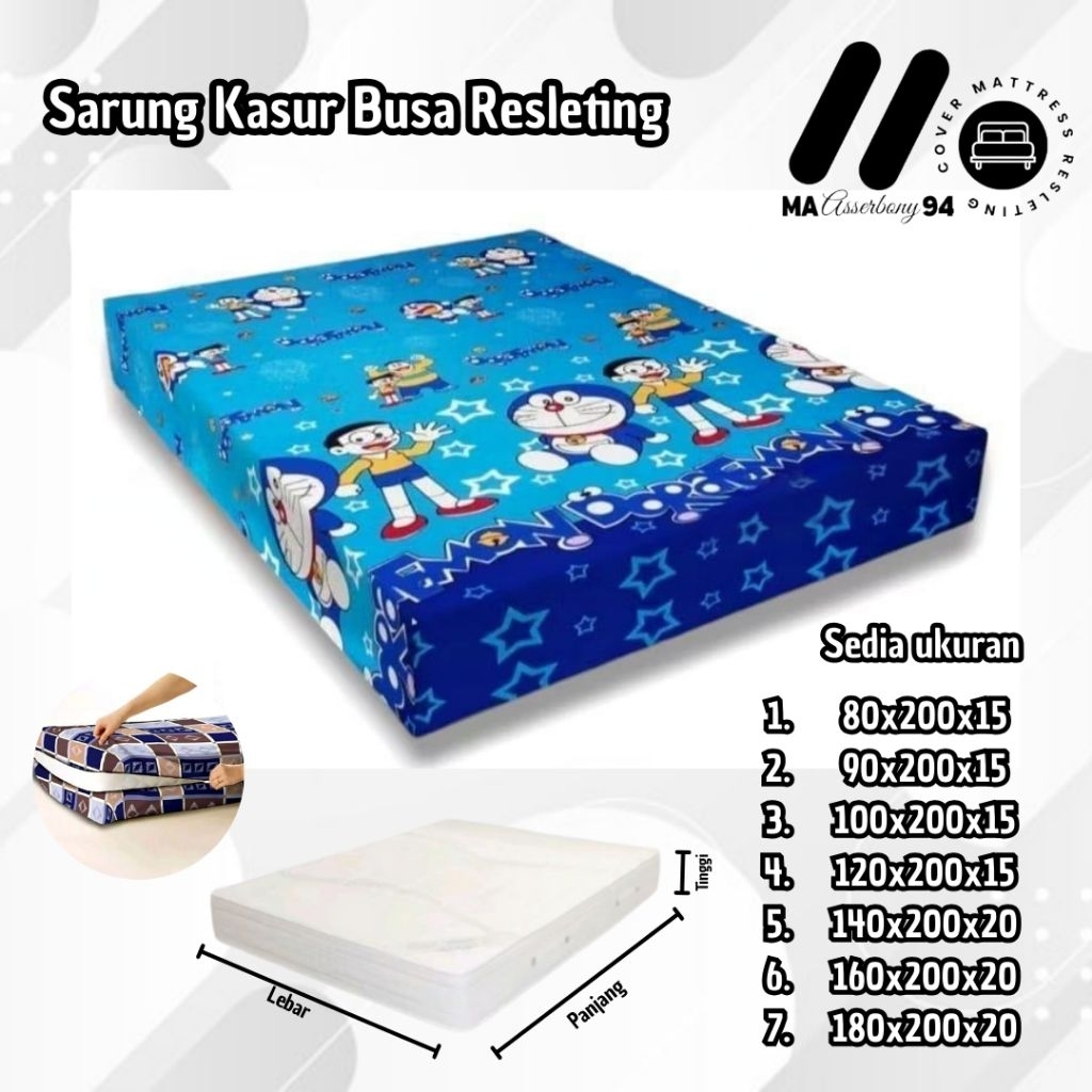 Urung Kasur Busa Resleting I Cover Kasur Busa INOAC I Sprei Resleting 180x200 160X200 Tebal 20cm