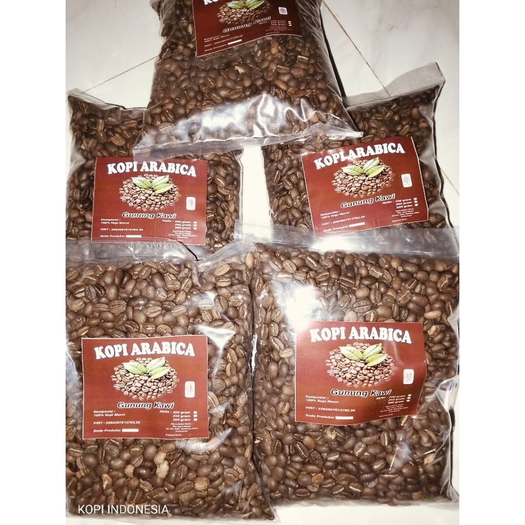 

500 GRAM ROAST BEAN ARABICA,ORGANIK,NATURAL SUPER,ARABICA GUNUNGKAWI.