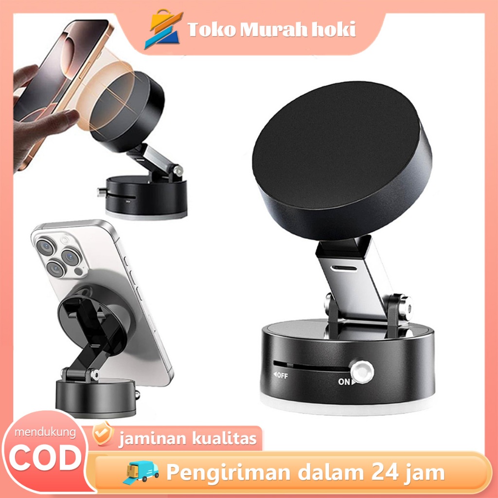 Holder HP Magnetic Vacuum Lipat Holder HP Hisap Kuat Phone Stand Holder Dudukan HP Magnet