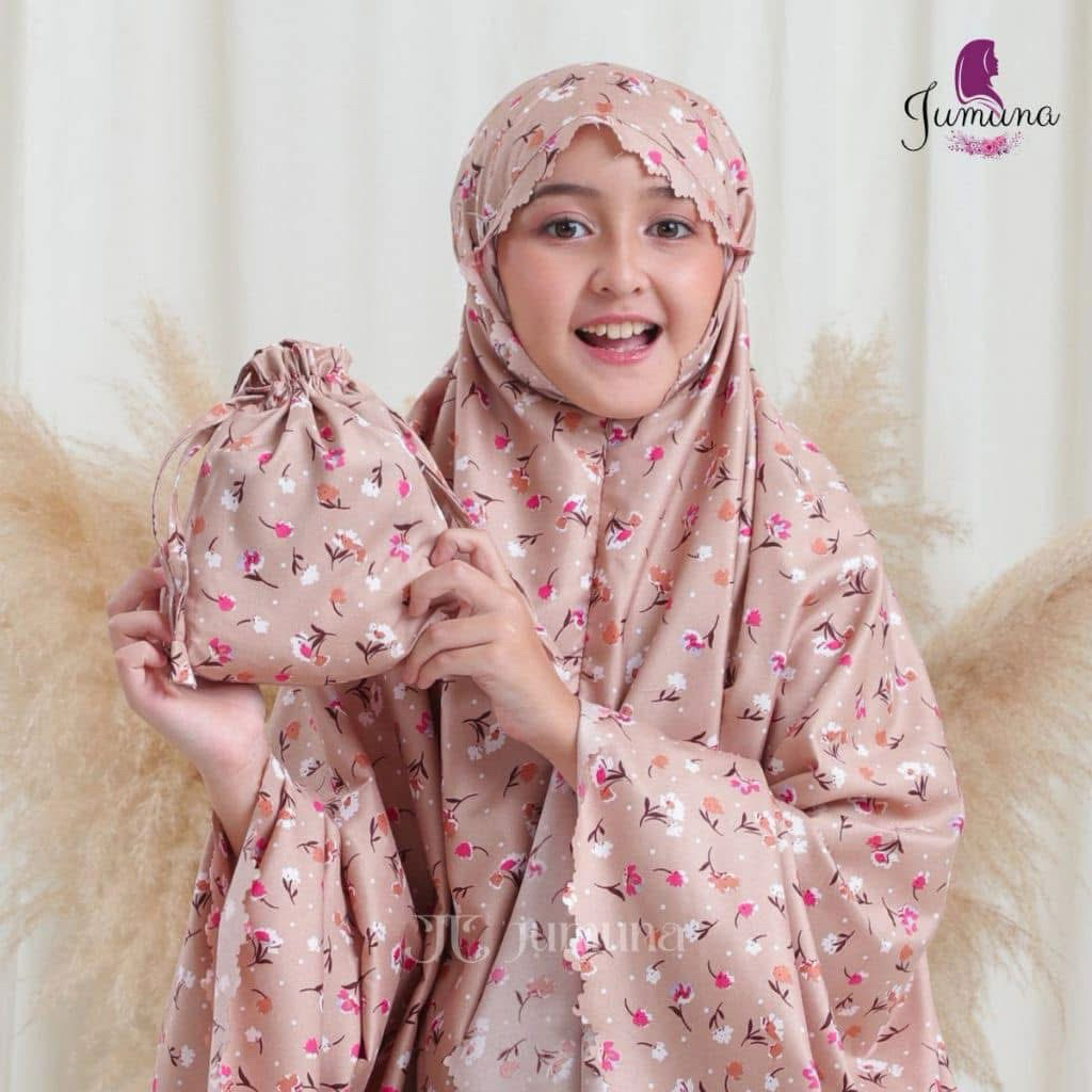 Mukena anak resleting dagu