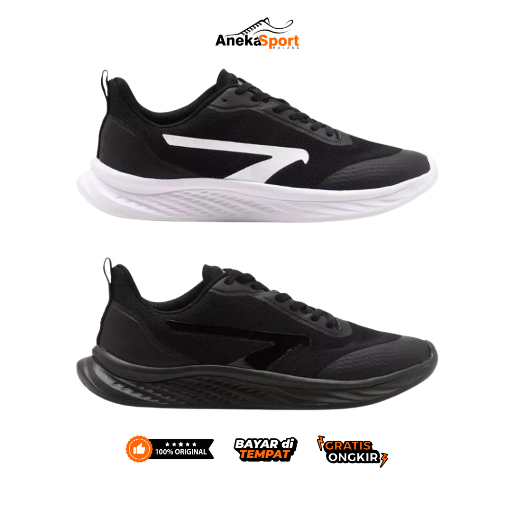 Sepatu Brodo Active Pacer 2.0 Full Black / Black Ws Original 100% Sepatu Olahraga