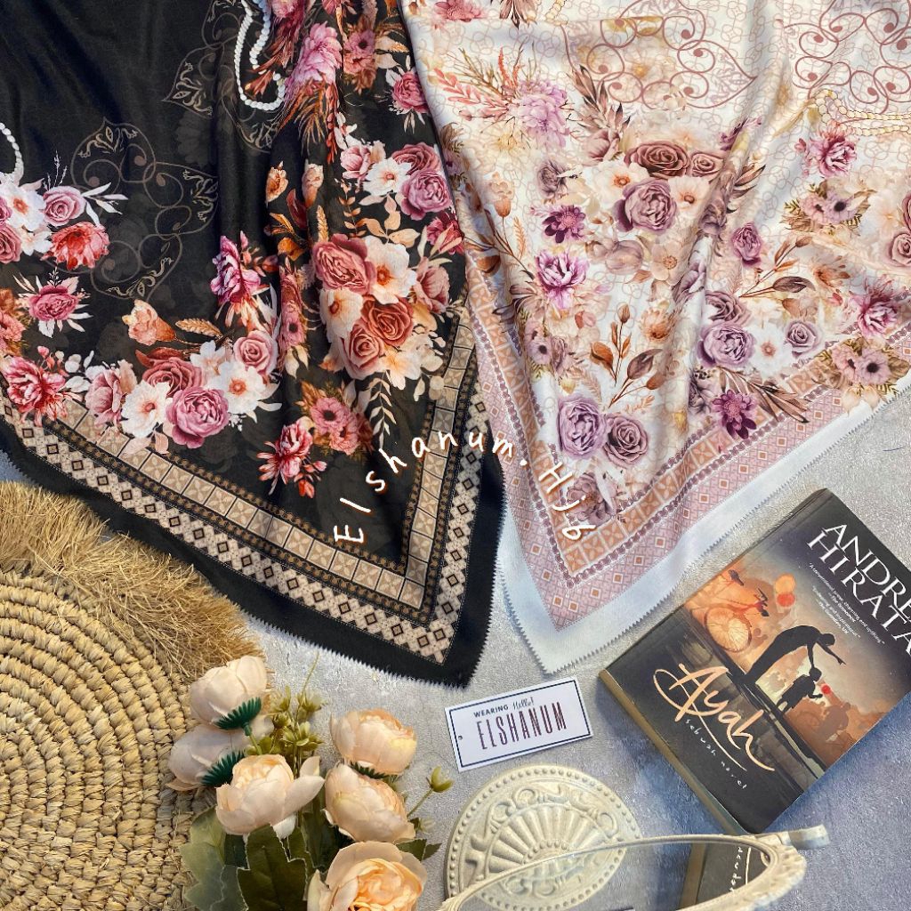 HIJAB VOAL MOTIF JUMBO SYAR'I SALE By Elshanum.hjb