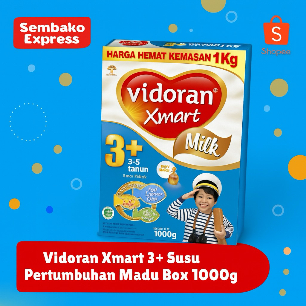 

Vidoran Xmart 3+ Madu 1000g Susu Pertumbuhan Anak