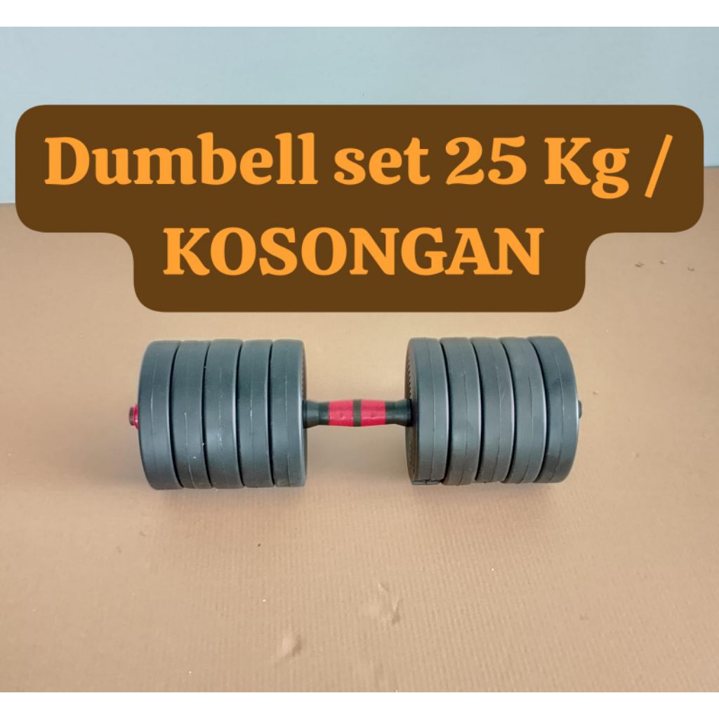 DUMBELL SET 25 KG / ajustable / KOSONGAN