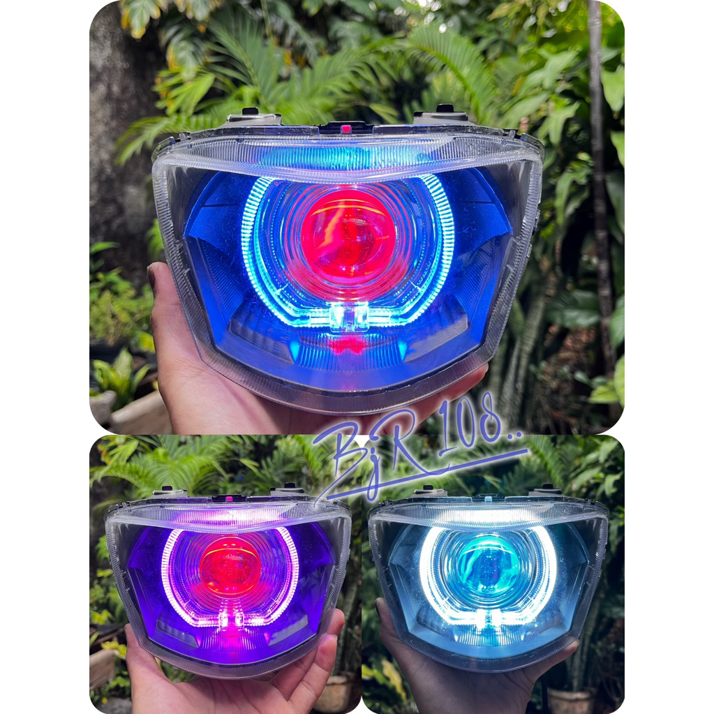 Reflektor set biled ala projie yamaha mio j dan mio GT lampu utama mio j set biled 4,5 inch tinggal 