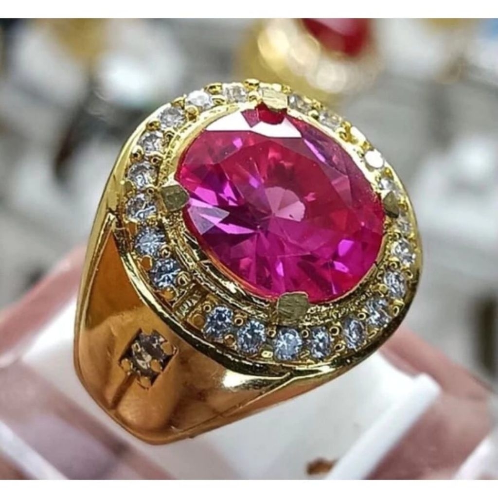 Cincin Batu Merah Siem Rose Cutting