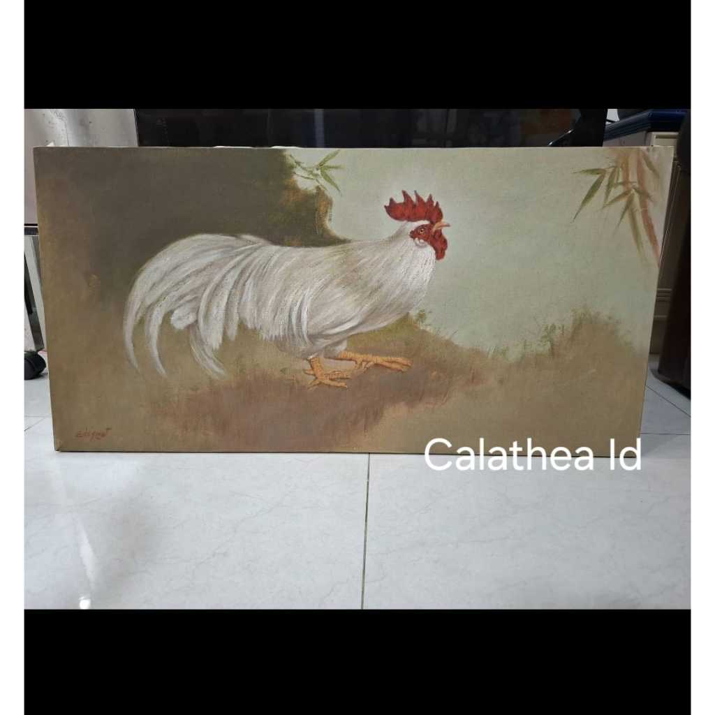 Lukisan Realis Ayam Kate/ Dekorasi Dinding Rumah Ayam Kate/ Pajangan Dinding Rumah Resto Hotel Kafe 