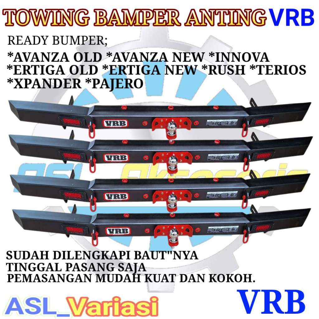 VRB Towing Bemper Belakang Bumper VRB Model Full Body Anting Pelindung Belakang Mobil Pemasangan PNP