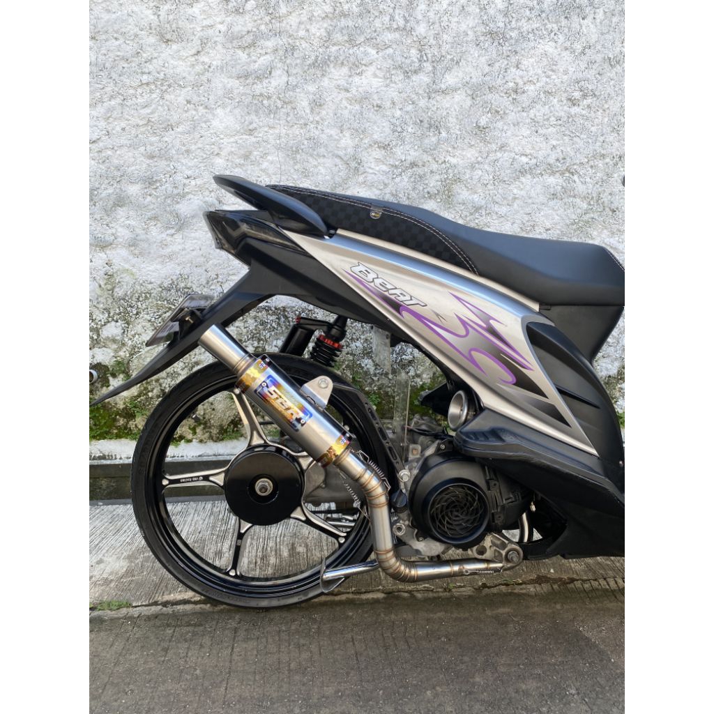 SATU SET KNALPOT DRAG TYPE DRAGON STYLE ORIGINAL SBR RACING EXHAUST