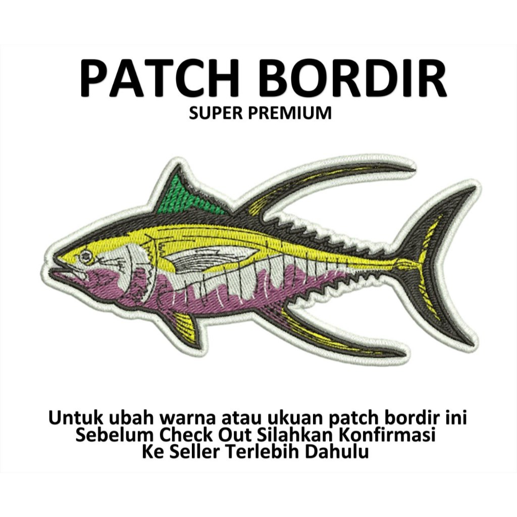 Emblem Patch Bordir Gambar IKAN TUNA - IBP