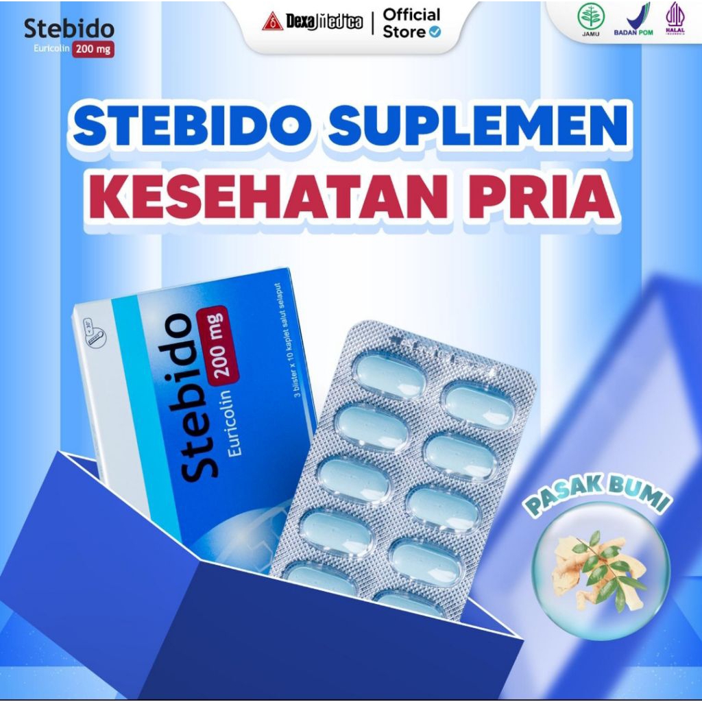 STEBIDO SUPLEMEN STAMINA PRIA TERBAIK - STEBIDO 30 KAPLET 200mg