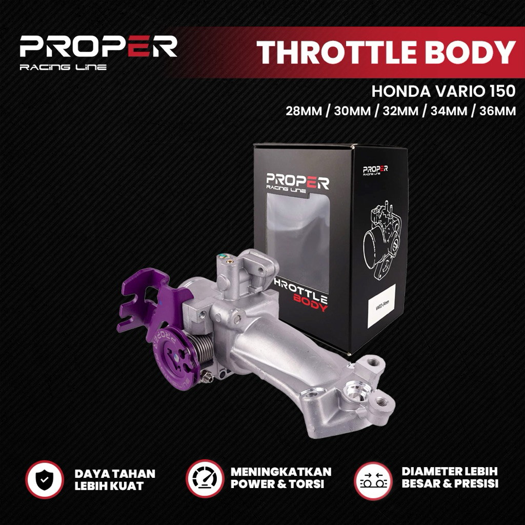 PROPER RACING LINE THROTTLE BODY TB HONDA VARIO 125/150 28MM 30MM 32MM 34MM 36MM