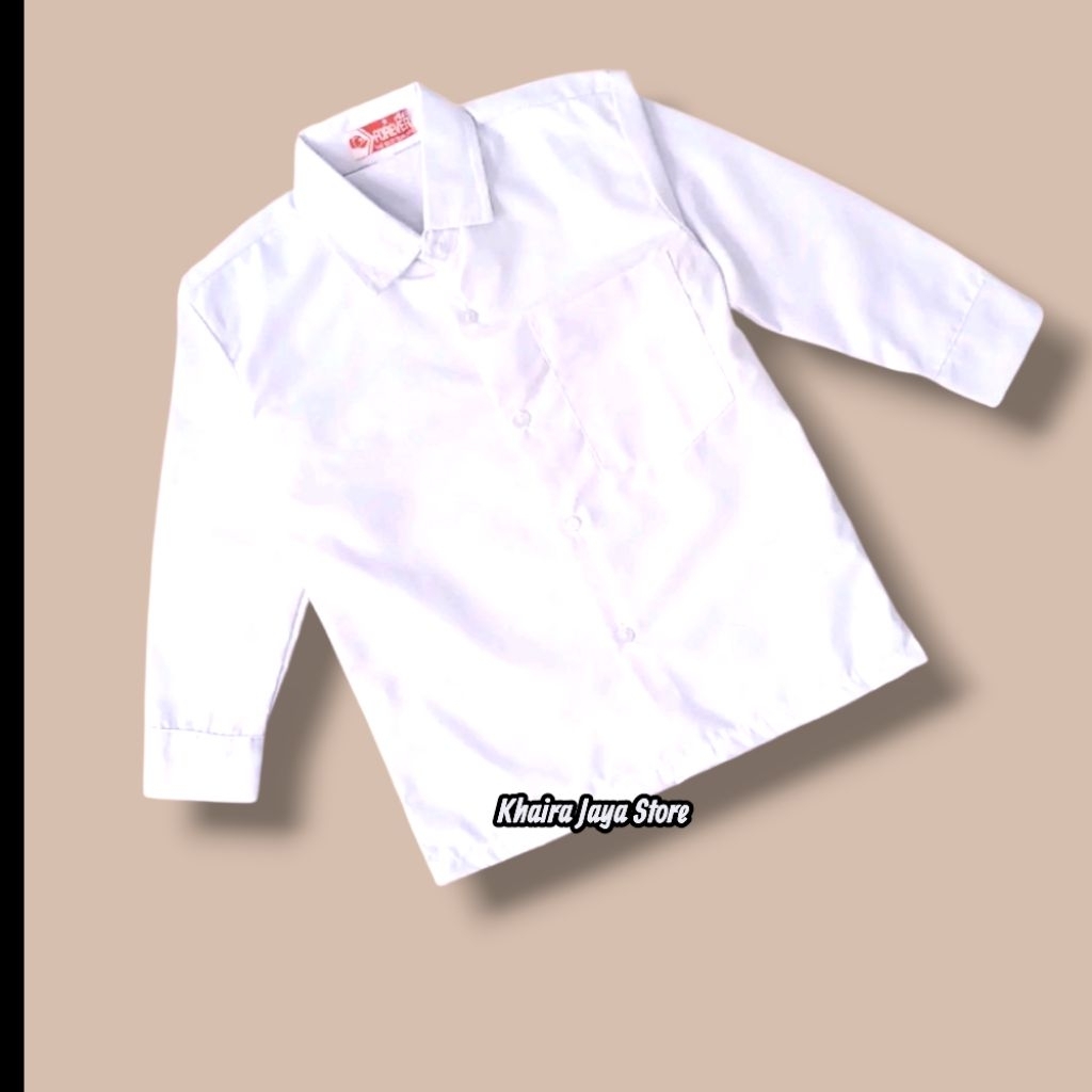 Baju Seragam Sekolah Atasan Putih Polos SD/MI Laki Laki Perempuan