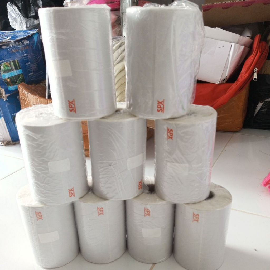 kertas resi 100x120 isi 244 pcs logo spx pakai perekat