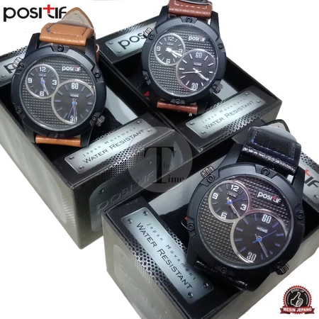 WTT Jam Tangan Pria POSITIF Sporty Kulit Jam Original