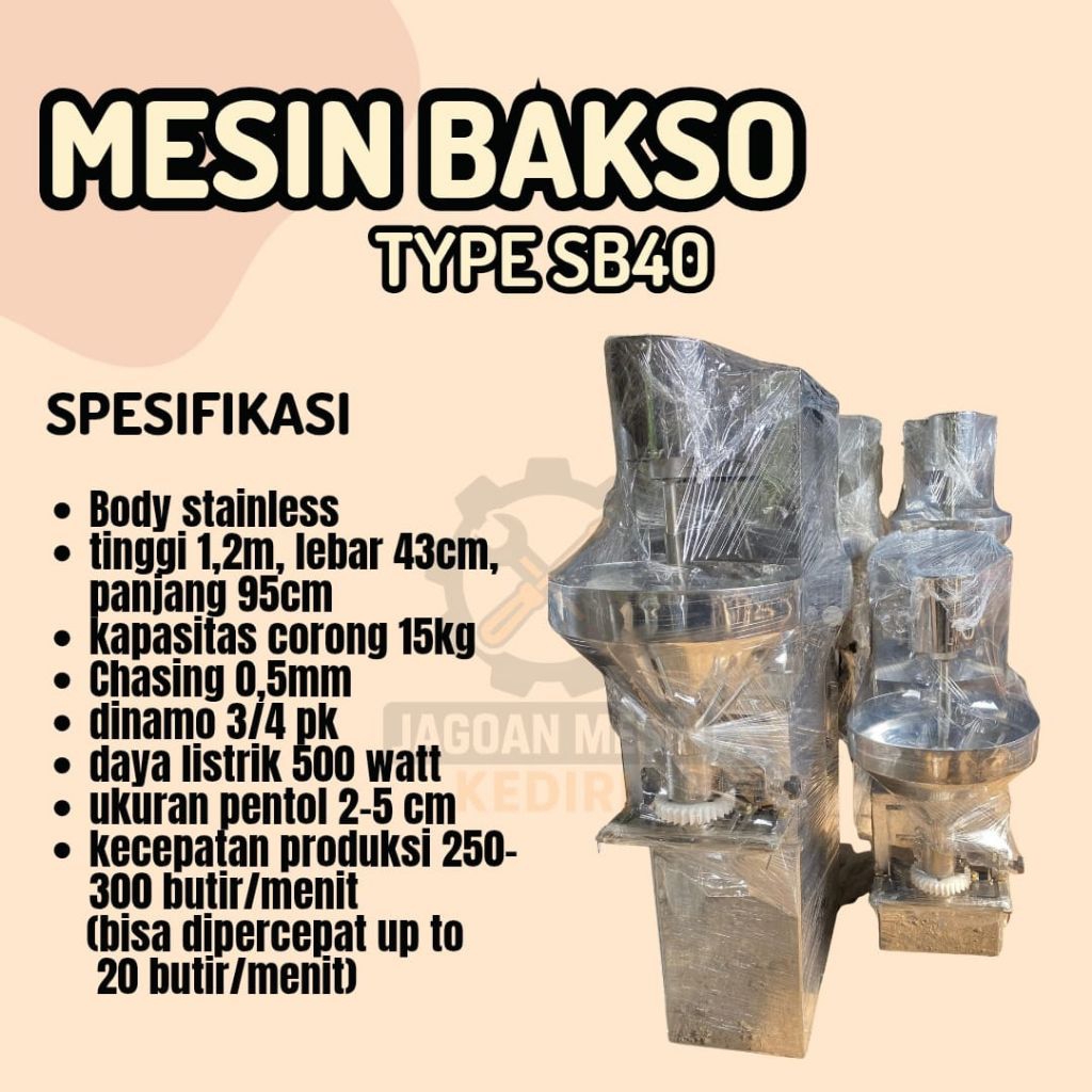 MESIN PENCETAK PENTOL BAKSO SANGAT BESAR TYPE SB40
