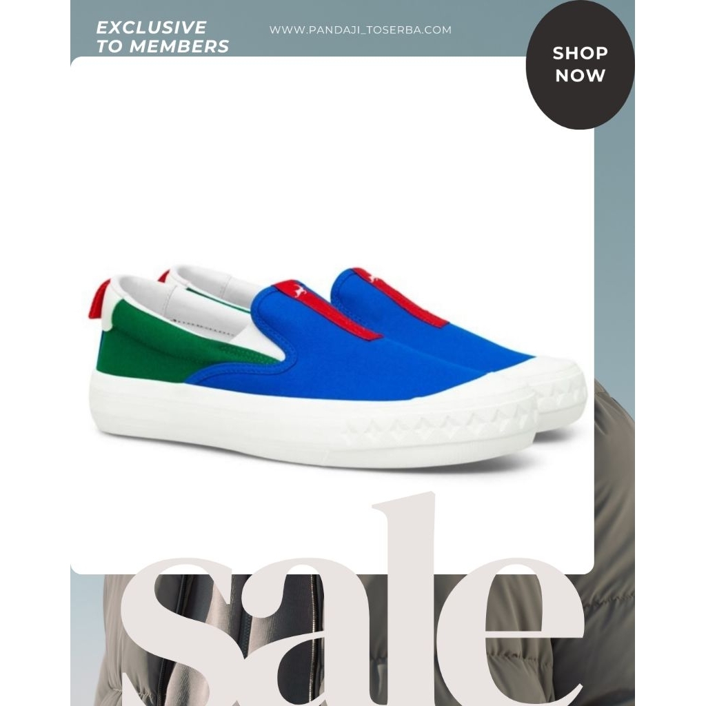 Compass Retrograde Slip-On Sepatu Slip-On Blue-Green