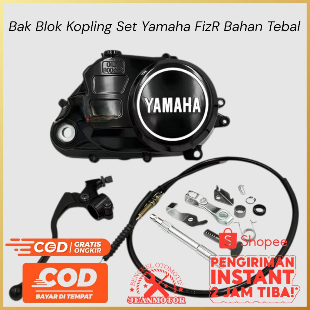 Bak Blok Kopling Set Yamaha FizR Alfa Force 1 Full Black Original Like Plus Stut Handle Kiri