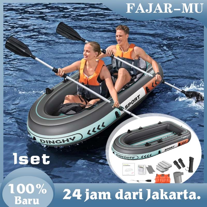 1Set Perahu Karet Rescue / Perahu Karet 4 Orang Dewasa / Perahu Karet Untuk Mancing