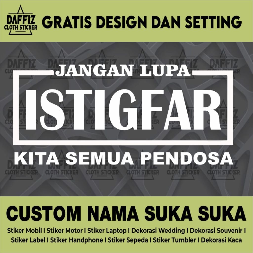 STIKER CUTTING ISTIGHFAR