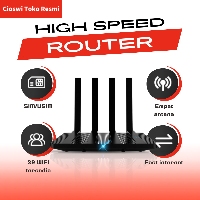 Cioswi Modem Router Serbaguna Support Semua Operator Kabel/SIM Card Praktis