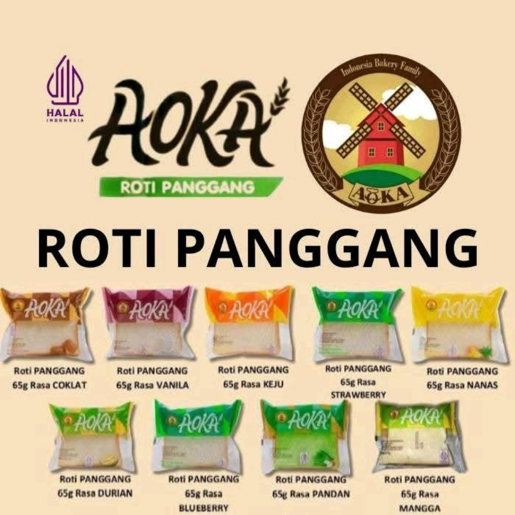 aoka roti 1 karton (isi 60 pcs)