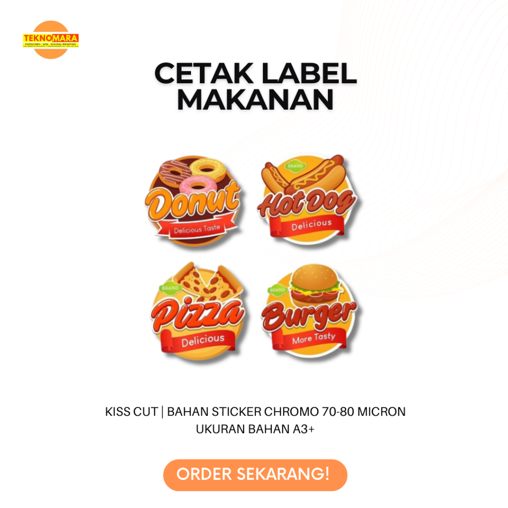Cetak Sticker / Stiker Chromo A3+ Cutting / Print Sticker Chromo Cutting Size Kecil 4-8 cm2