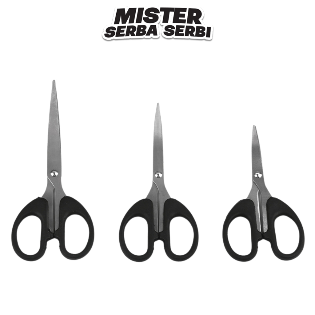 MSS Gunting Kertas Hitam Stainless Steel H1055 Super Tajam Gunting Rambut Ukuran Besar Sedang Dan Ke