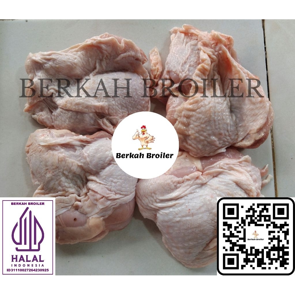 Fillet Paha Ayam dengan Kulit / Boneless Paha Ayam dengan Kulit 1kg