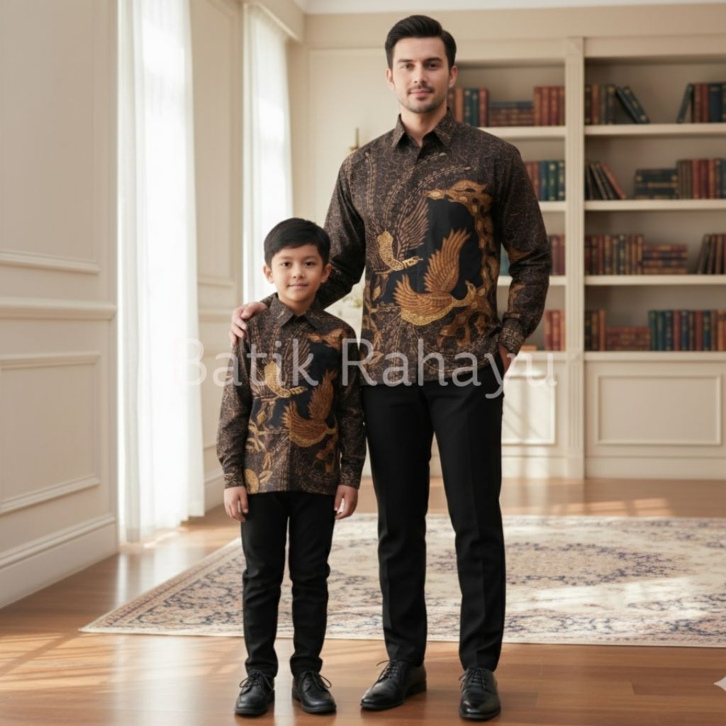 Couple kemeja batik ayah anak/ couple kemeja batik/couple batik ayah dan anak /couple kemeja batik l