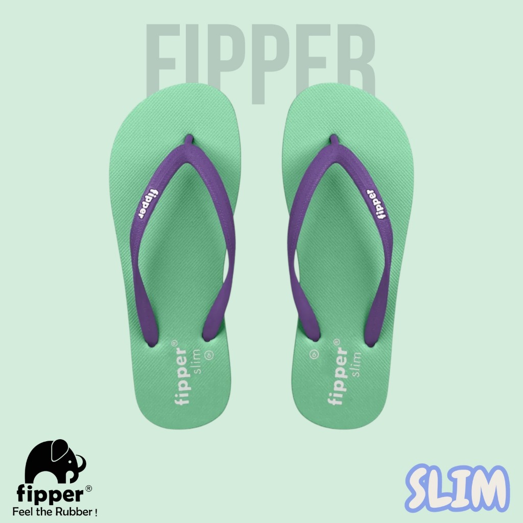 FIPPER SLIM MINT / PURPLE (WALTZ) - sandal jepit wanita