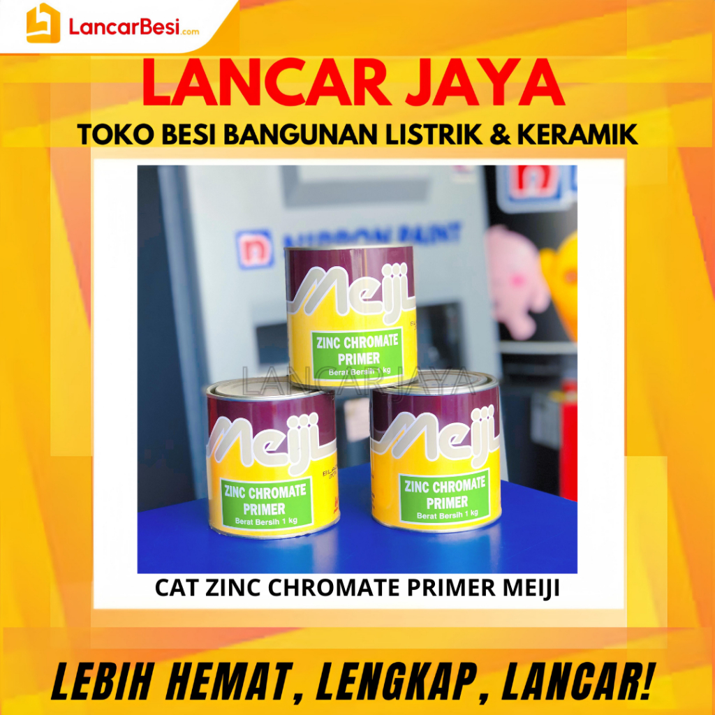 Cat Zinc Chromate Meiji 1Kg | Cat Dasar Besi Anti Karat
