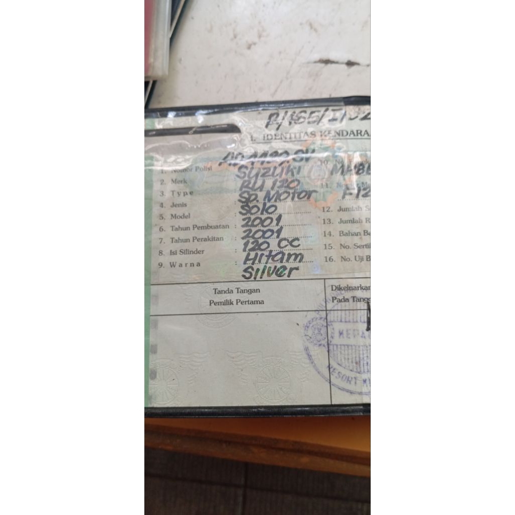 dokumen suzuki satria 2 tak