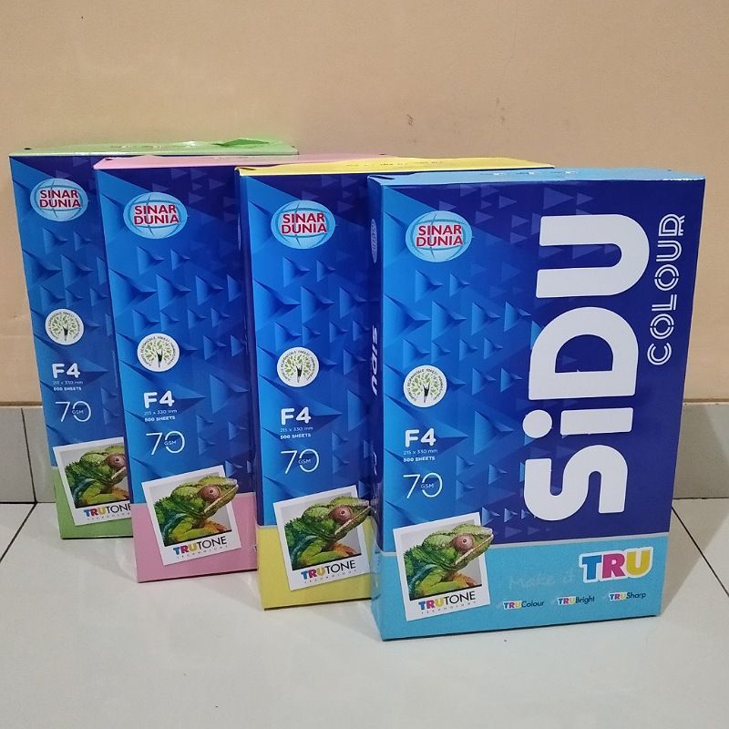 Kertas HVS SINAR DUNIA 70GR FOLIO WARNA - 1 RIM