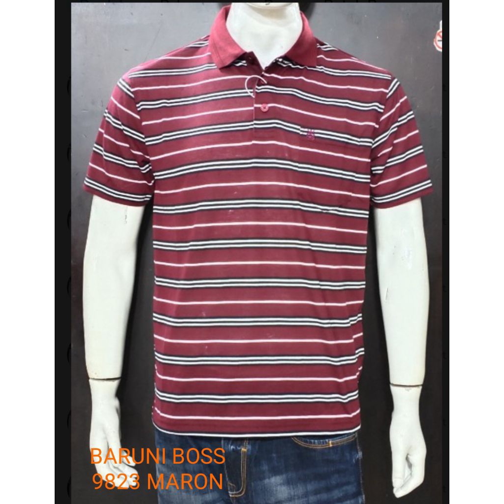 kaos kerah pria dewasa bahan katun brand BARUNI BOSS