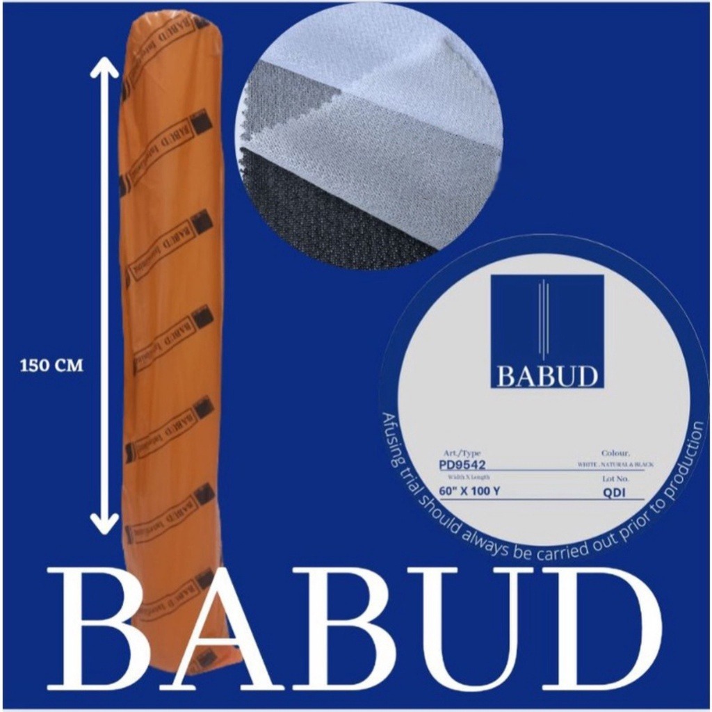 KAIN TRIKOT METERAN TEBAL PD 9544 BK ADA LEM LEBAR 150 CM