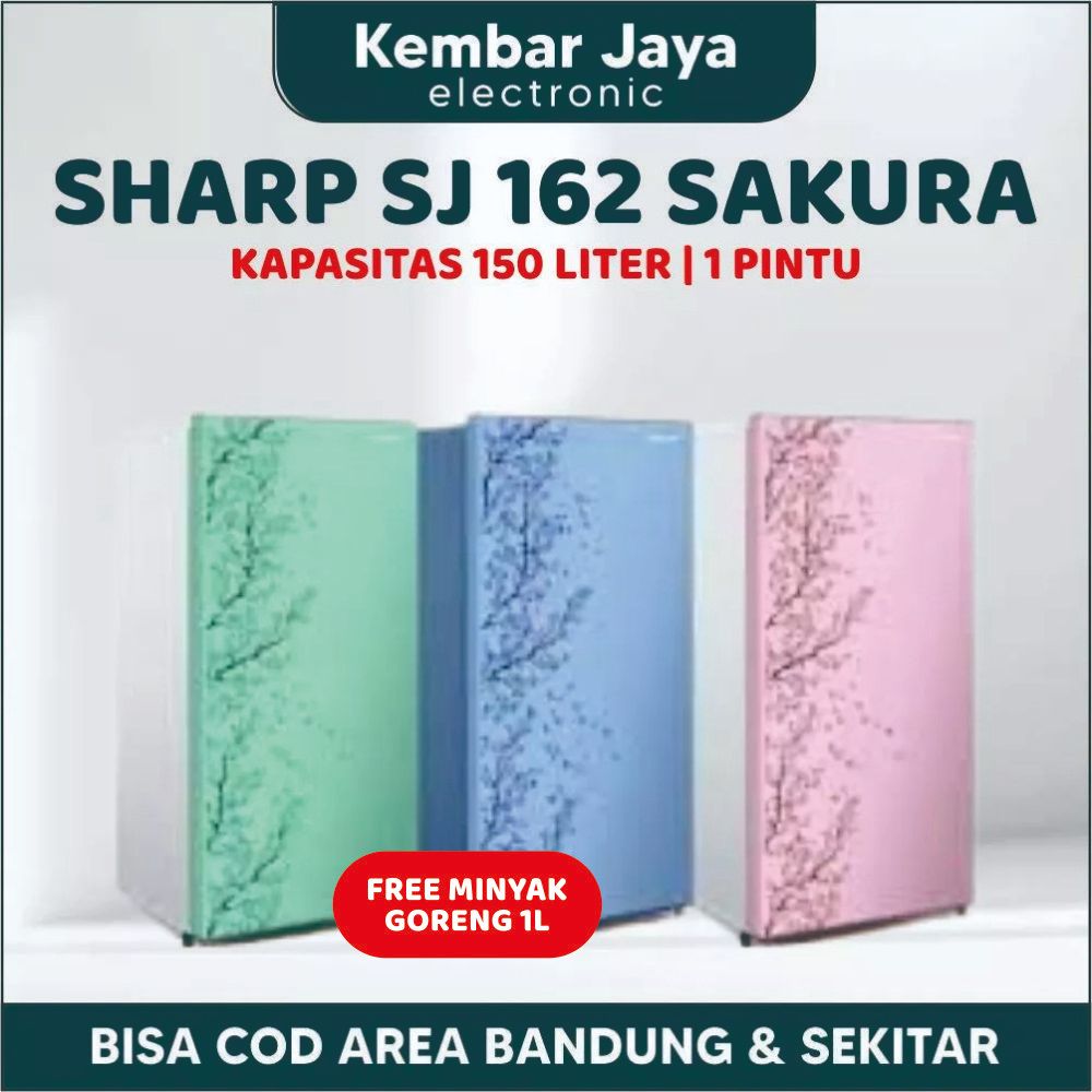 Kulkas SHARP 1 Pintu SJ-N162 SP/SH/SB Sakura / Kulkas Sharp 1 Pintu
