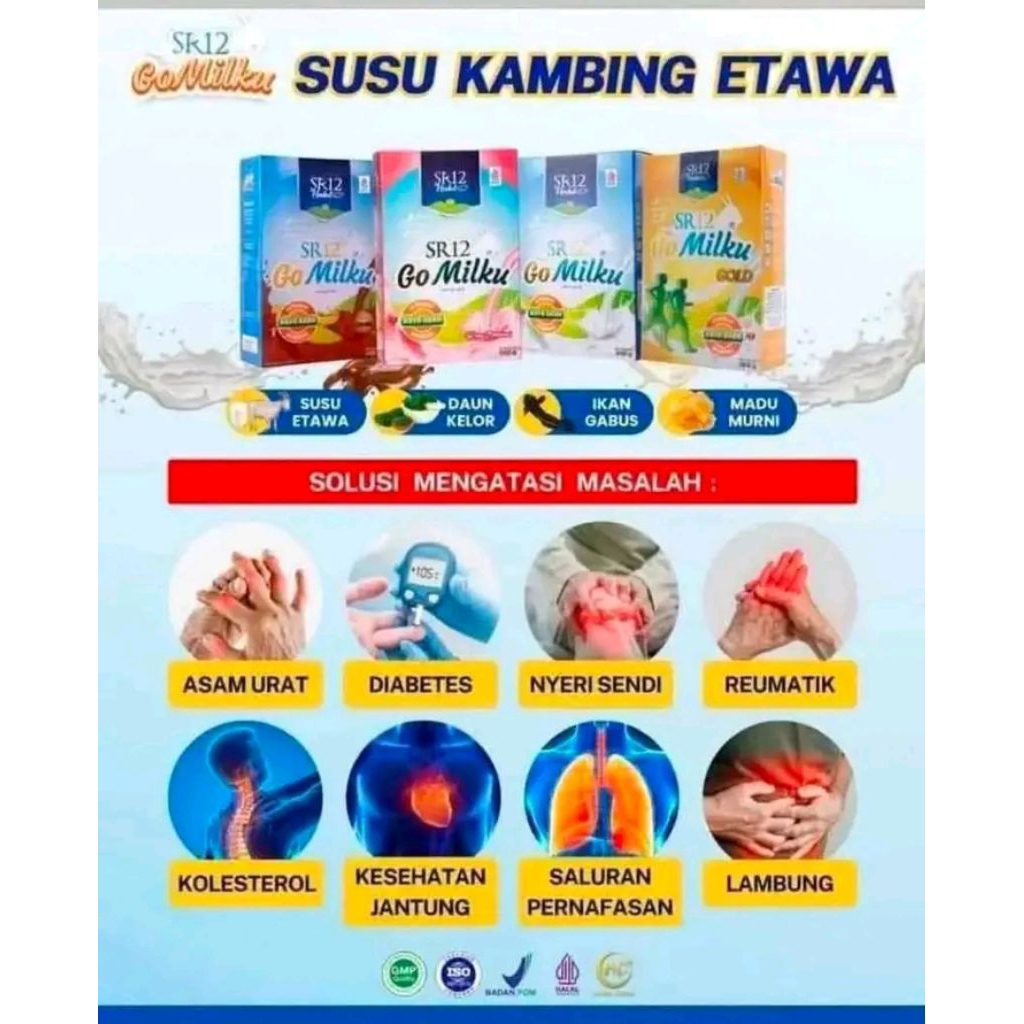 

susu kambing etawa gomilku SR12 original (rasa vanila)