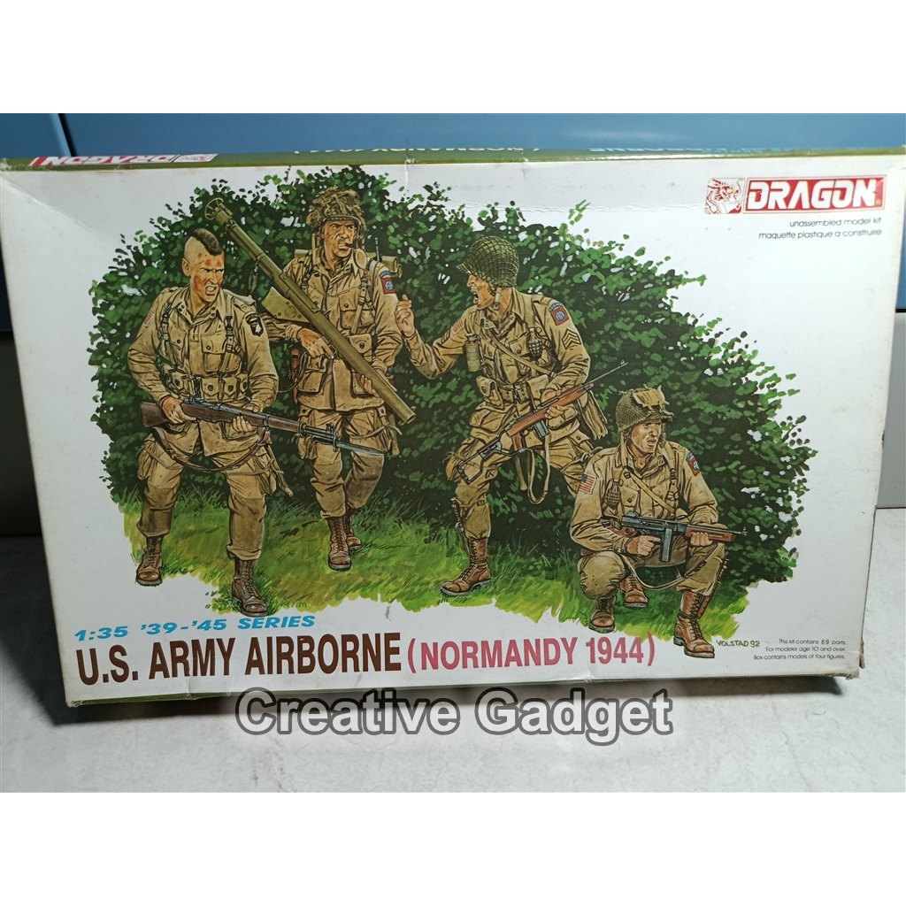 US Army Airborne ( Normandy 1944 ) - Model Kit Dragon 1/35 - 4 Tentara Amerika / US figure