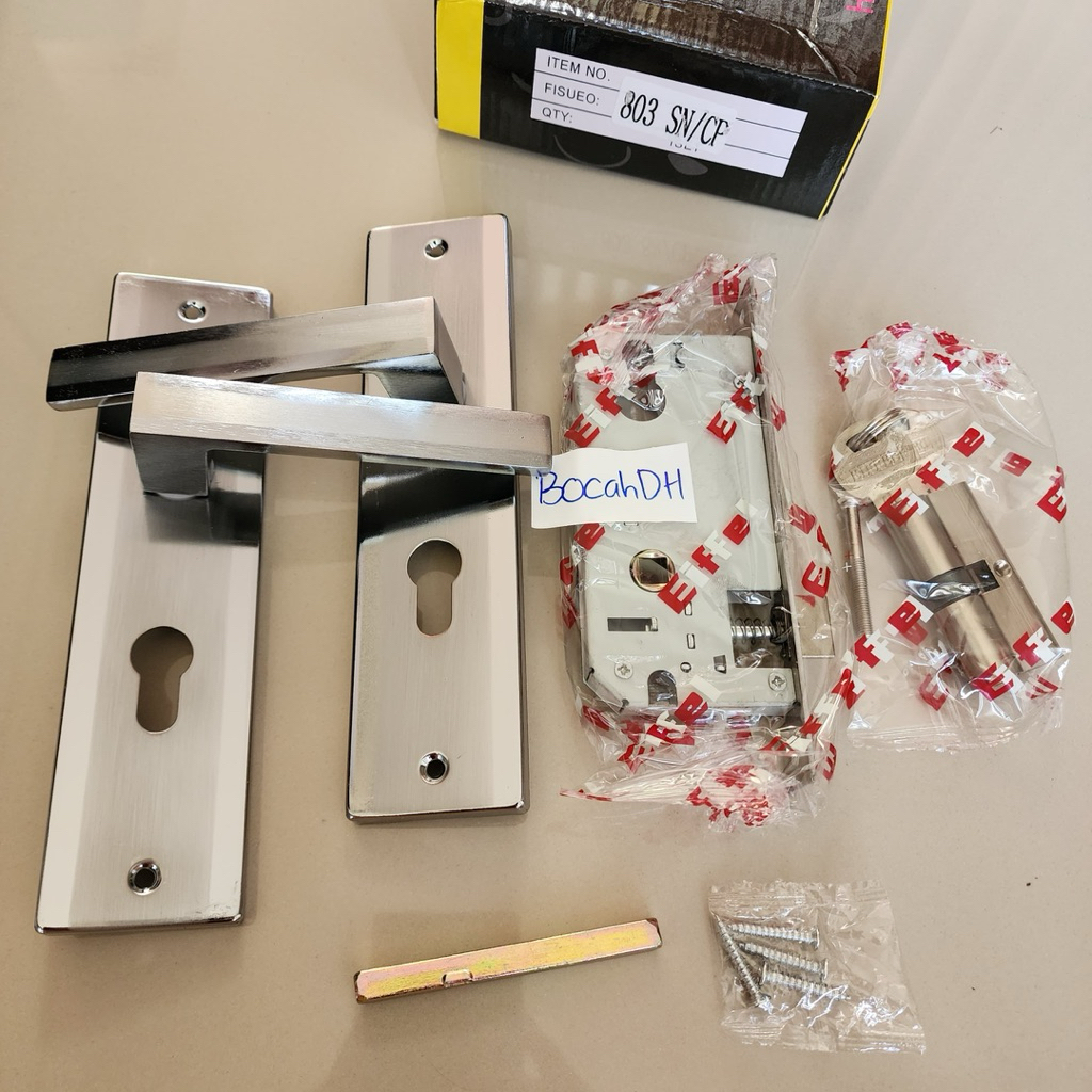 KUNCI PINTU TANGGUNG LENGKAP KOMPLIT SATU SET / KUNCI PINTU RUMAH / KUNCI PINTU LENGKAP
